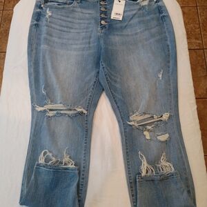 Zara Light Blue Distressed Boyfriend Jeans Judy Blue